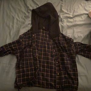 plaid hoodie